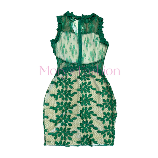 Alice - Emerald Green Lace Bodycon Dress